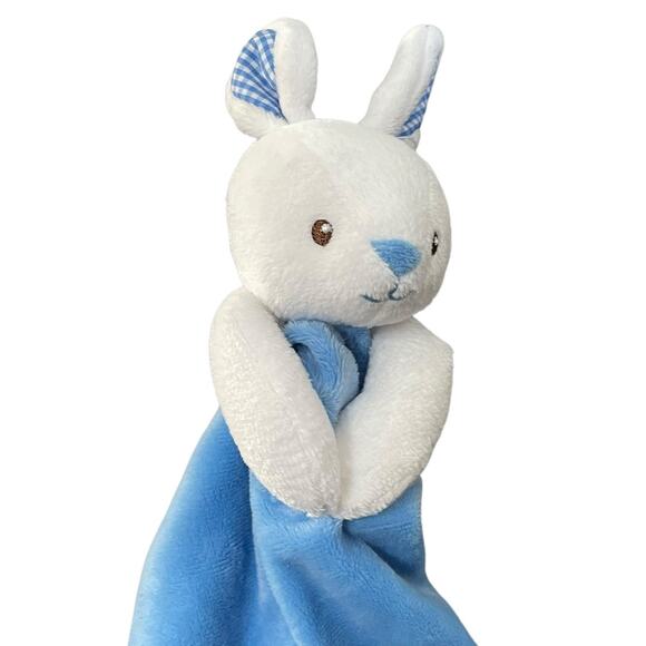 Prestige Baby Lovey Bunny Rabbit Security Blanket Plush Gingham Shower Gift 10" - Picture 13 of 14